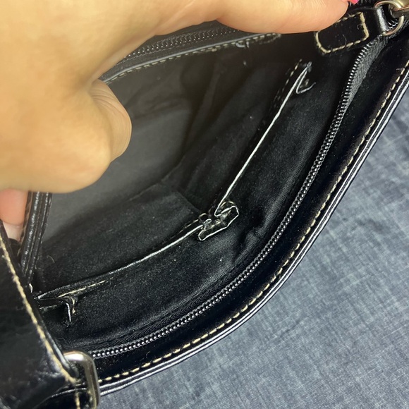 Rosetti Black Faux Leather Crossbody Bag Sequins Pattern - Picture 5 of 6